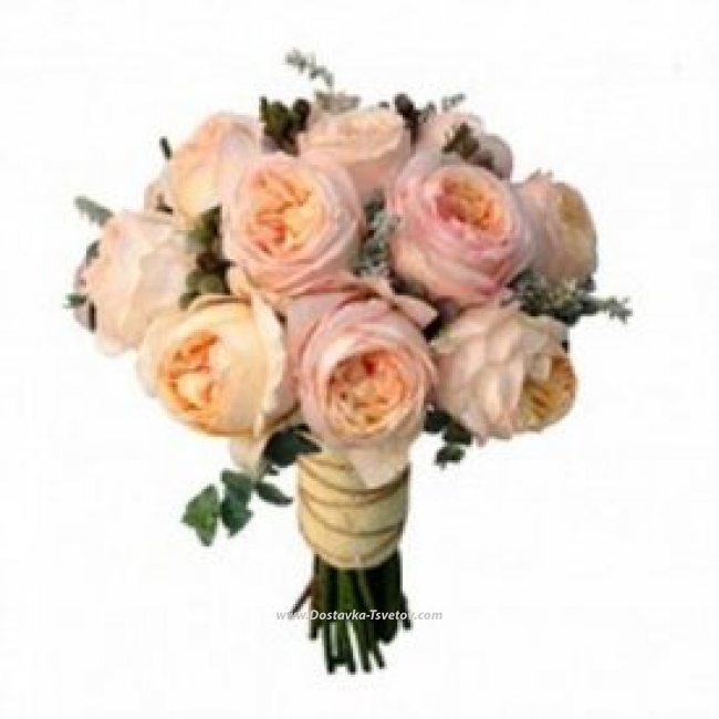 Пионовидные розы Румяный букет "Юкатан"